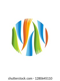 Abstract Swoosh Wave Logo Template