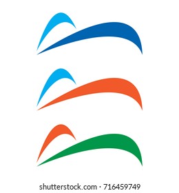abstract swoosh wave vector logo template