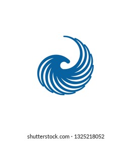 Abstract Swoosh Wing Logo Template