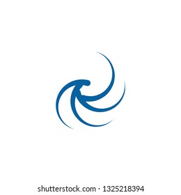 Abstract Swoosh Wing Logo Template