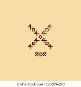 abstract symbol of 404 number with variants lay out