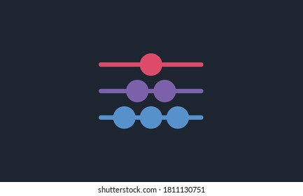 Abstract Symbol Abacus Vector Logo Design Inspirations