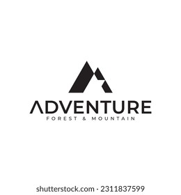 abstract symbol adventure logo business vector design template with bold, clean and modern styles. elegant letter A for travel, hike, journey business icon logo design vector illustration isolated