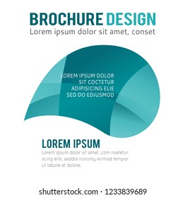 Abstract symbol, blue technology logo on white background