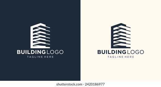abstract symbol of building logo design inspiration for business of company.
