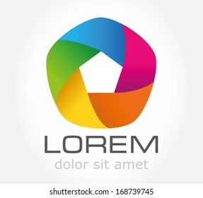 Abstract symbol. Business Icon. Vector illustration.