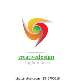 abstract symbol with circle inside