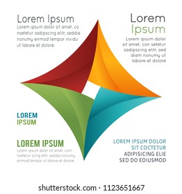 Abstract symbol, color technology logo on white background