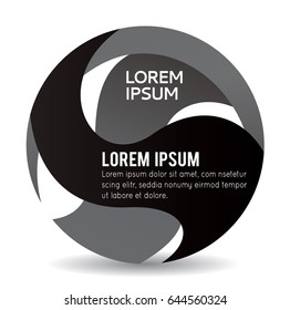 Abstract symbol, color technology logo on white background