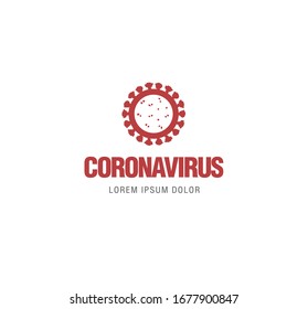 abstract symbol of a coronavirus, vector illustration