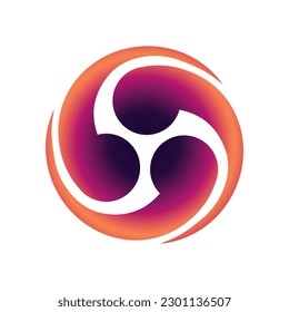 Abstract symbol Cursed seal of the sky. Game logo