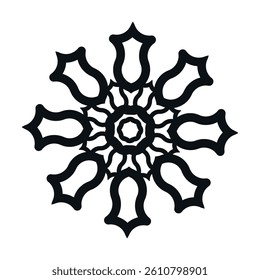 abstract symbol decorative ornament circle logo geometric shape for interior decoration design vector