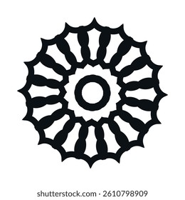 abstract symbol decorative ornament circle logo geometric shape for interior decoration design vector