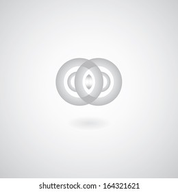 abstract symbol design on gray background 