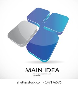 Abstract symbol design template vector