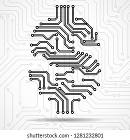 Circuit Board Seamless Pattern Background Microchip Stock Vector ...