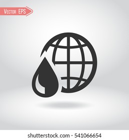 Abstract symbol of a drop. Vector. EPS-10 