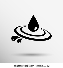 Abstract symbol  of a drop water vector symbol.