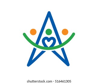 Abstract Symbol of Family Connection