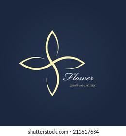 abstract symbol of flower. template logo design. vector eps8