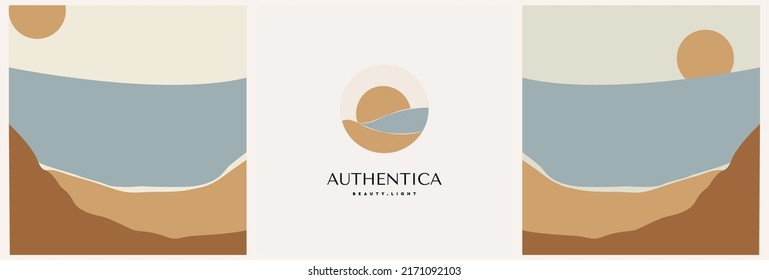 Abstract symbol of handicrafts and craft boutiques. Vector design of linear logo or emblem template - mysterious boho style.
