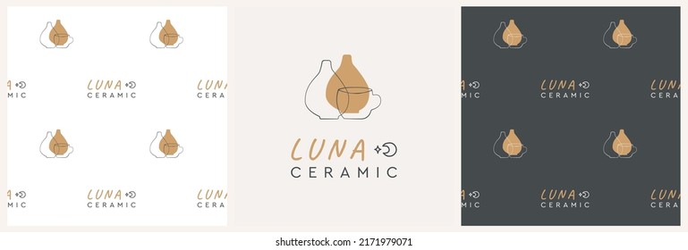 Abstract symbol of handicrafts and craft boutiques. Vector design of linear logo or emblem template - mysterious boho style.