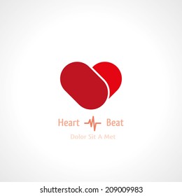 abstract symbol of heart. vector icon eps10