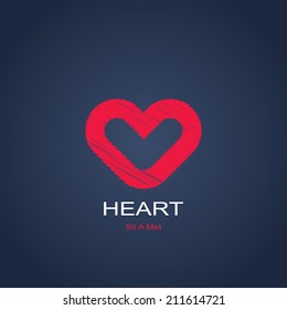 abstract symbol of heart. vector icon