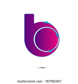 abstract symbol icon B logo illustration isolated on white background