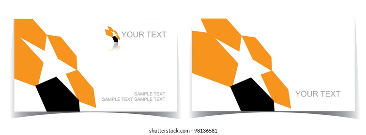 Abstract Symbol Icon Business Card Set EPS 8 vector, grouped for easy editing. No open shapes or paths.