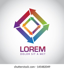 Abstract symbol icon design element. EPS 10 vector, grouped for easy editing. No open shapes or paths.