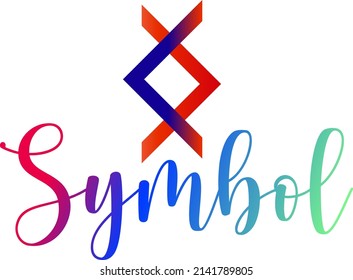 Abstract symbol  isolated on white background