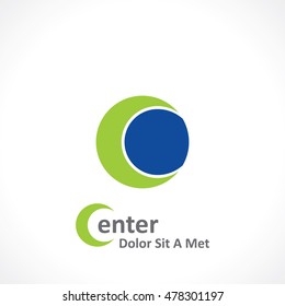 abstract symbol of letter c. template logo design