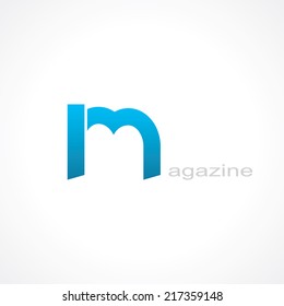 abstract symbol of letter m. template logo design. vector eps8