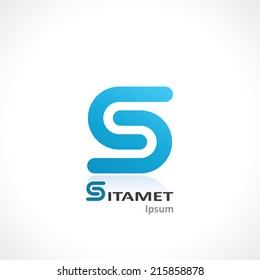 abstract symbol of letter s. template logo design. vector eps10