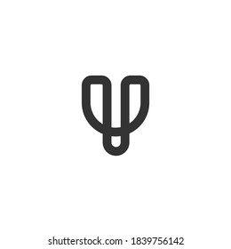 Abstract symbol of the letter "Y" or it could be the letter "D" if you change the layout.