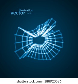 Abstract symbol of LIKE, blue background, vector illustration eps10