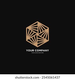 símbolo abstrato logotipo design conceito hexágono ornamento flor beleza para moda boutique, joias