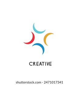 Abstract symbol of logo, geometric shape logotype for company, business, networking,web, medical pharmacy.vector line and shape icon illustration.