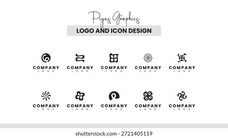 Abstract Symbol Logo and Icon Set