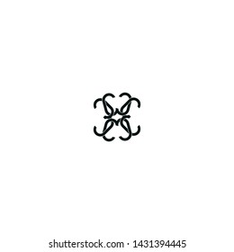 abstract symbol logo, simple logo, black

