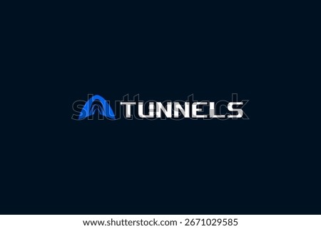 abstract symbol logo vector design for tunnel construction. bold tunnels railways project icon logo design template with futuristic, modern and elegant styles