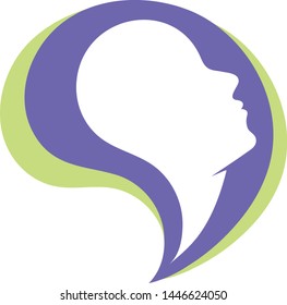 Abstract symbol of mind and speech balloons.