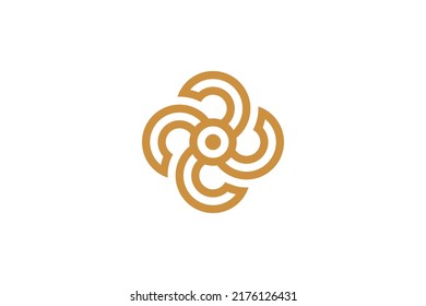 Abstraktes Symbol Monoline Logo-Vektorgrafik