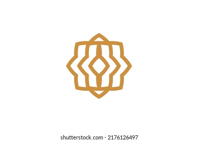 Símbolo abstracto vector de logotipos monolíneos