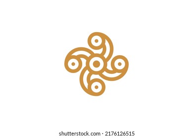 Abstract Symbol Monoline Logo Vector