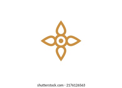 Símbolo abstracto vector de logotipos monolíneos