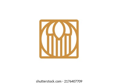 Abstraktes Symbol Monoline Logo-Vektorgrafik