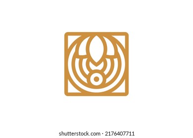 Abstraktes Symbol Monoline Logo-Vektorgrafik