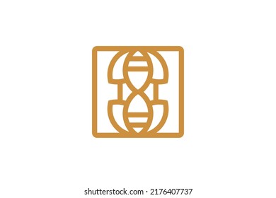 Abstraktes Symbol Monoline Logo-Vektorgrafik